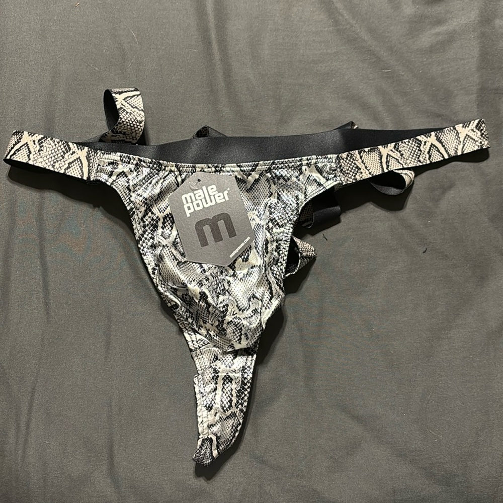 Snake print thong (19)